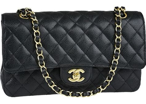 chanel classic medium black caviar ghw|2011 Medium Classic Caviar Double Flap shoulder .